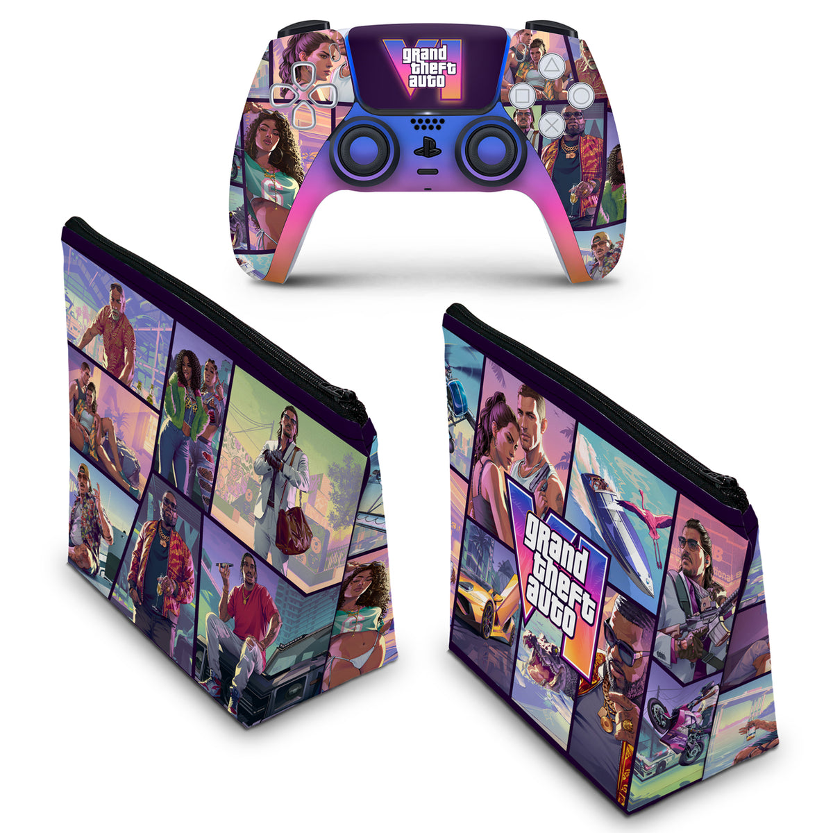 KIT Capa Case e Skin Anti-Rage PS5 Controle - Modelo 205