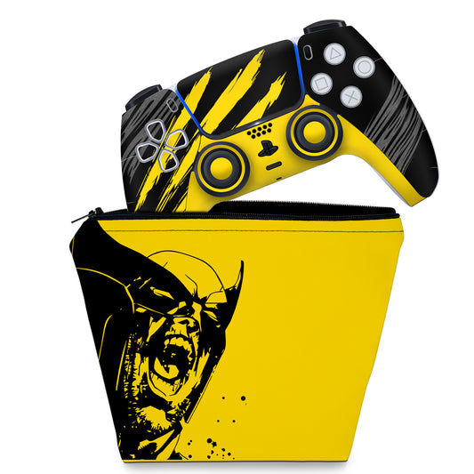 KIT Capa Case e Skin Anti-Rage PS5 Controle - Modelo 207