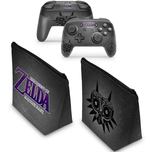 KIT Capa Case e Skin Nintendo Switch Pro Controle - Zelda: Majoras Mask