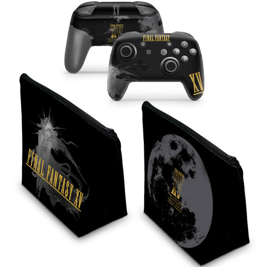KIT Capa Case e Skin Nintendo Switch Pro Controle - Final Fantasy Xv