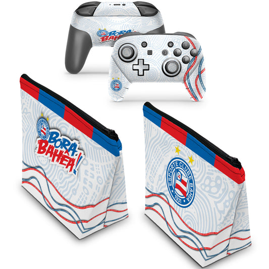KIT Capa Case e Skin Nintendo Switch Pro Controle - Bahia A