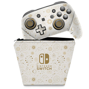 KIT Capa Case e Skin Nintendo Switch Pro Controle - Astros