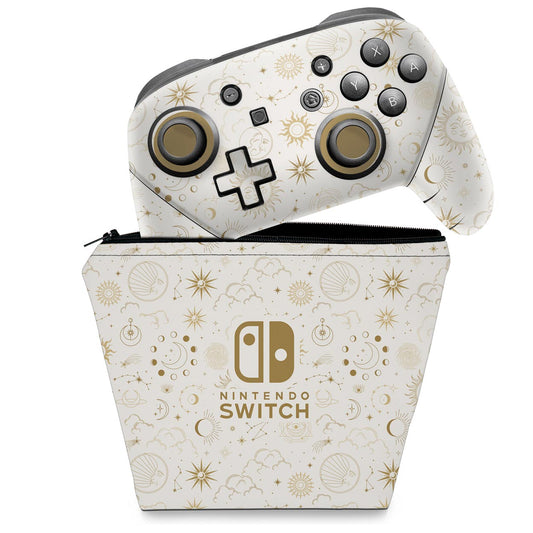 KIT Capa Case e Skin Nintendo Switch Pro Controle - Astros