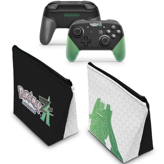 KIT Capa Case e Skin Nintendo Switch Pro Controle - Pokémon Legends Z-A
