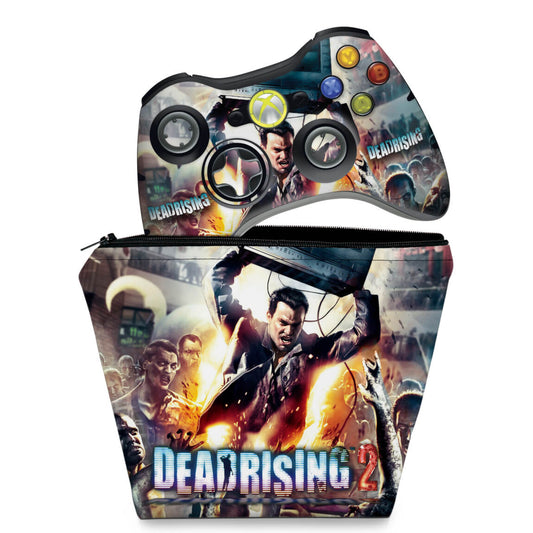 KIT Capa Case e Skin Anti-Rage Xbox 360 Controle - Dead Rising