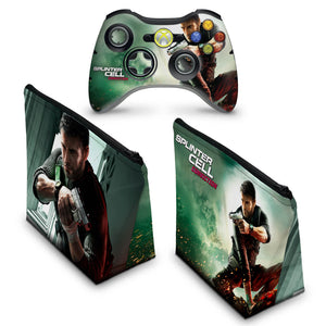 KIT Capa Case e Skin Anti-Rage Xbox 360 Controle - Splinter Cell Conviction - Pop Arte Skins - foto 2