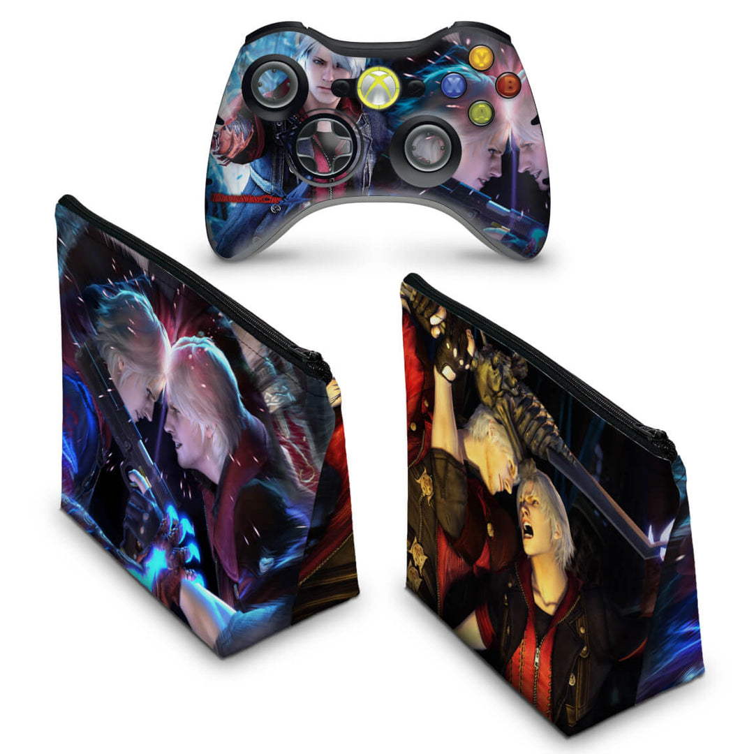 KIT Capa Case e Skin Anti-Rage Xbox 360 Controle - Devil May Cry 4 - Pop Arte Skins - foto 2