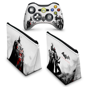 KIT Capa Case e Skin Anti-Rage Xbox 360 Controle - Batman Arkham City - Pop Arte Skins - foto 2