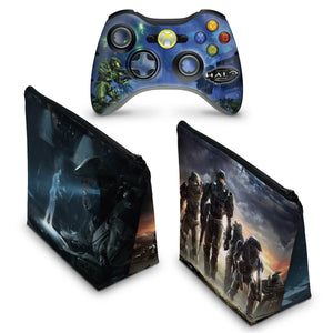 KIT Capa Case e Skin Anti-Rage Xbox 360 Controle - Halo Anniversary - Pop Arte Skins - foto 2