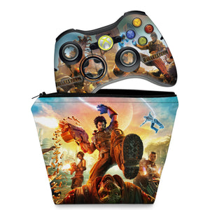 KIT Capa Case e Skin Anti-Rage Xbox 360 Controle - Bulletstorm - Pop Arte Skins