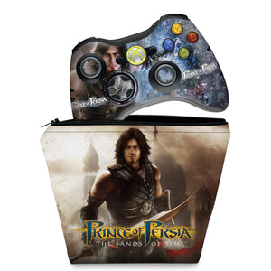 KIT Capa Case e Skin Anti-Rage Xbox 360 Controle - Prince Of Persia Prince Of Persia The Sands of Time - Pop Arte Skins