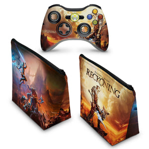 KIT Capa Case e Skin Anti-Rage Xbox 360 Controle - Reckoning - Pop Arte Skins - foto 2