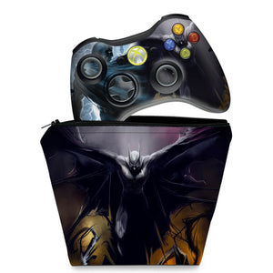 KIT Capa Case e Skin Anti-Rage Xbox 360 Controle - Batman - Pop Arte Skins