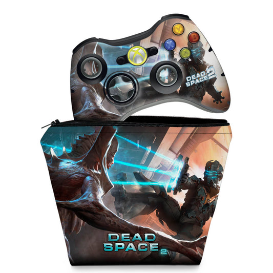 KIT Capa Case e Skin Xbox 360 Controle - Dead Space 2