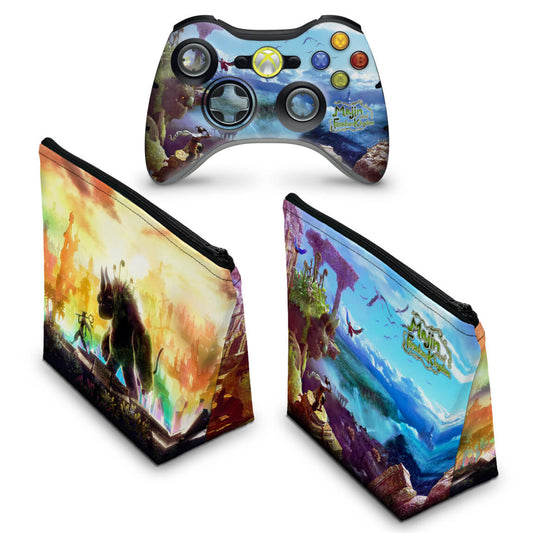 KIT Capa Case e Skin Xbox 360 Controle - Majin Forsaken