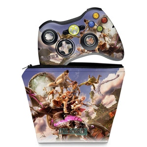 KIT Capa Case e Skin Anti-Rage Xbox 360 Controle - Final Fantasy Xiii #b - Pop Arte Skins