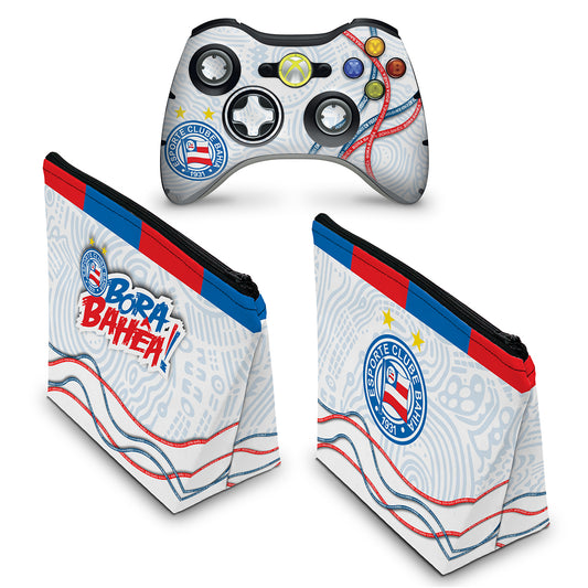 KIT Capa Case e Skin Xbox 360 Controle - Bahia A