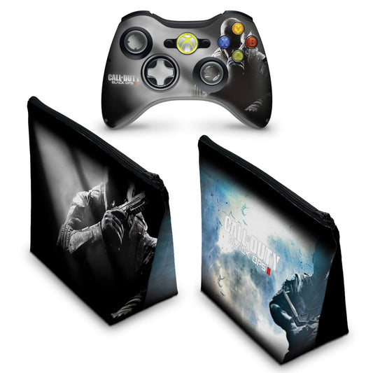 KIT Capa Case e Skin Xbox 360 Controle - Call Of Duty Black Ops 2