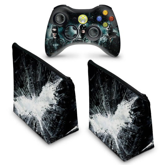 KIT Capa Case e Skin Xbox 360 Controle - Batman Dark Knight