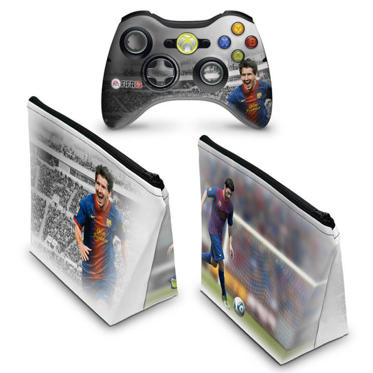 KIT Capa Case e Skin Xbox 360 Controle - Fifa 13