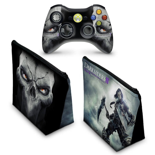 KIT Capa Case e Skin Xbox 360 Controle - Darksiders 2