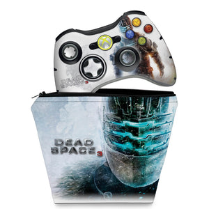 KIT Capa Case e Skin Anti-Rage Xbox 360 Controle - Dead Space 3 - Pop Arte Skins