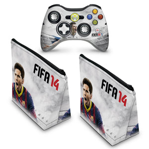KIT Capa Case e Skin Anti-Rage Xbox 360 Controle - Fifa 14 - Pop Arte Skins - foto 2