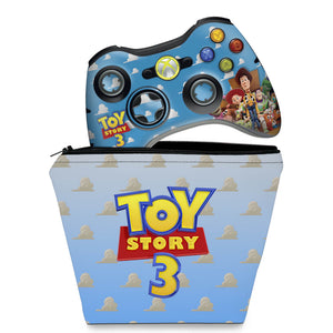 KIT Capa Case e Skin Anti-Rage Xbox 360 Controle - Toy Story - Pop Arte Skins
