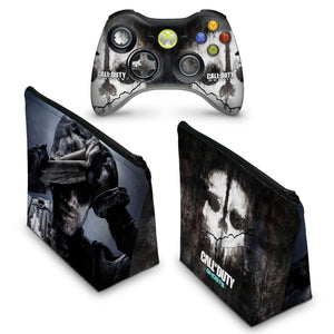 KIT Capa Case e Skin Anti-Rage Xbox 360 Controle - Call Of Duty Ghosts - Pop Arte Skins - foto 2