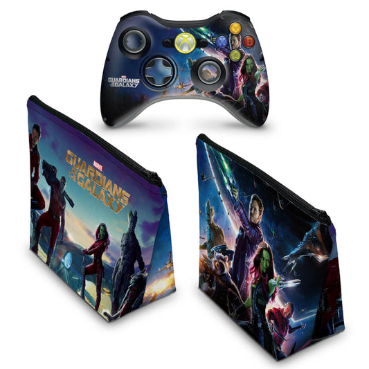 KIT Capa Case e Skin Xbox 360 Controle - Guardiões Da Galaxia