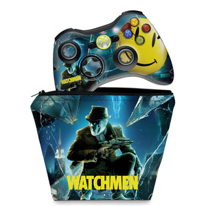 KIT Capa Case e Skin Anti-Rage Xbox 360 Controle - Watchmen - Pop Arte Skins