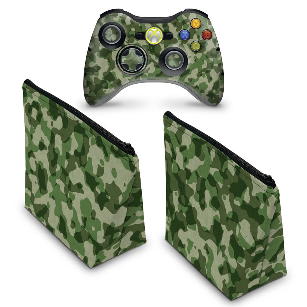 KIT Capa Case e Skin Anti-Rage Xbox 360 Controle - Camuflado - Pop Arte Skins - foto 2