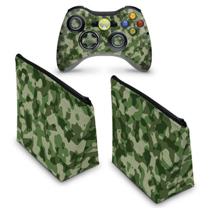 KIT Capa Case e Skin Anti-Rage Xbox 360 Controle - Camuflado - Pop Arte Skins - foto 2