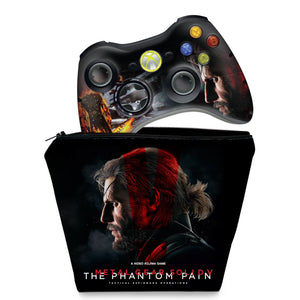 KIT Capa Case e Skin Anti-Rage Xbox 360 Controle - Metal Gear Solid 5 - Pop Arte Skins