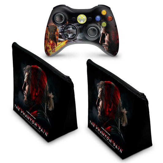 KIT Capa Case e Skin Xbox 360 Controle - Metal Gear Solid 5