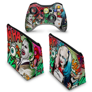 KIT Capa Case e Skin Anti-Rage Xbox 360 Controle - Esquadrão Suicida #b - Pop Arte Skins - foto 2