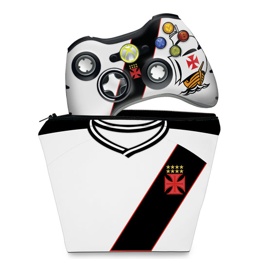 KIT Capa Case e Skin Xbox 360 Controle - Vasco B