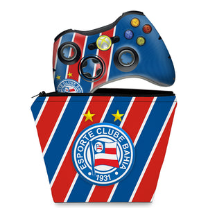 KIT Capa Case e Skin Anti-Rage Xbox 360 Controle - Bahia B