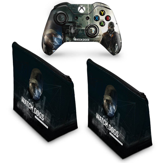 KIT Capa Case e Skin Anti-Rage Xbox One Fat Controle - Watch Dogs