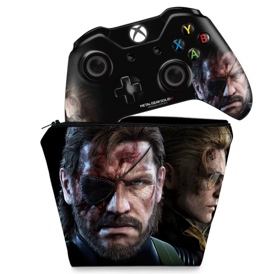 KIT Capa Case e Skin Anti-Rage Xbox One Fat Controle - Metal Gear Solid V