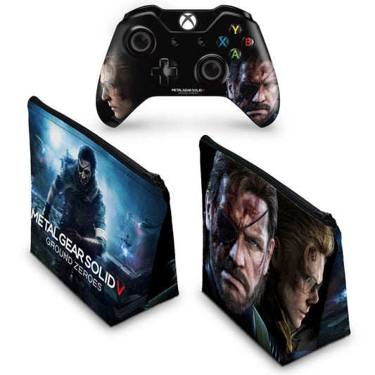 KIT Capa Case e Skin Anti-Rage Xbox One Fat Controle - Metal Gear Solid V