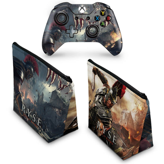 KIT Capa Case e Skin Anti-Rage Xbox One Fat Controle - Ryse