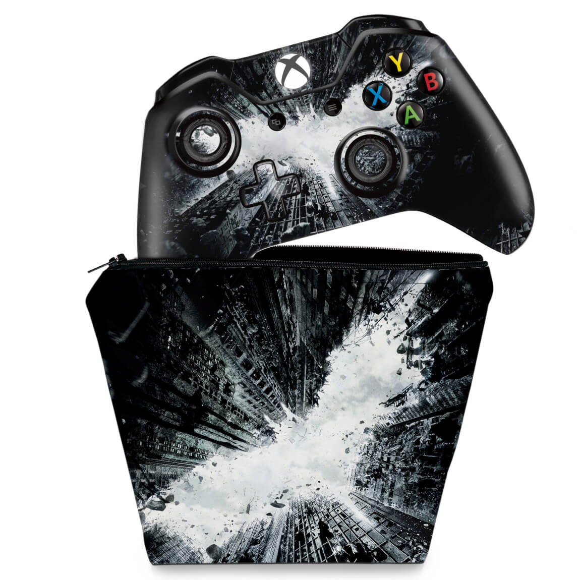 KIT Capa Case e Skin Anti-Rage Xbox One Fat Controle - Batman - The Dark Knight