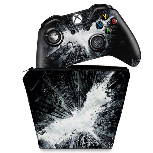 KIT Capa Case e Skin Anti-Rage Xbox One Fat Controle - Batman - The Dark Knight