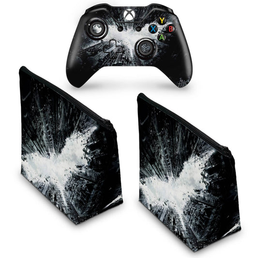 KIT Capa Case e Skin Anti-Rage Xbox One Fat Controle - Batman - The Dark Knight
