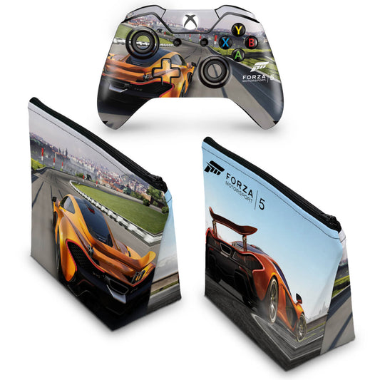 KIT Capa Case e Skin Anti-Rage Xbox One Fat Controle - Forza Motor Sport