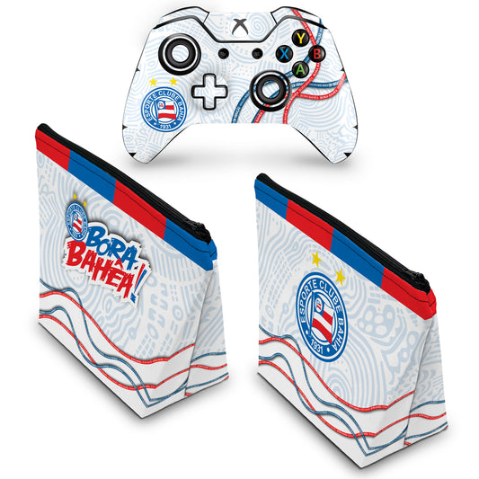 KIT Capa Case e Skin Anti-Rage Xbox One Fat Controle - Bahia A