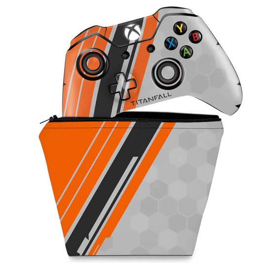 KIT Capa Case e Skin Anti-Rage Xbox One Fat Controle - Titanfall Edition