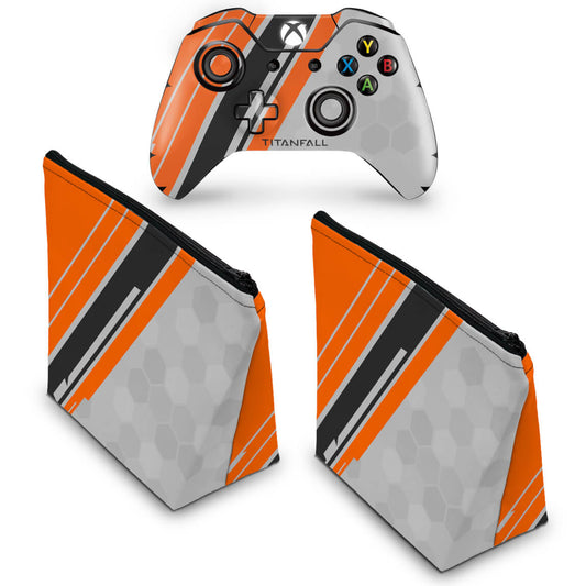 KIT Capa Case e Skin Anti-Rage Xbox One Fat Controle - Titanfall Edition