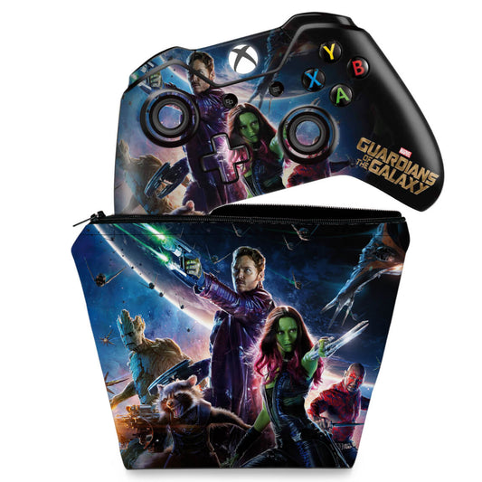KIT Capa Case e Skin Anti-Rage Xbox One Fat Controle - Guardiões da Galaxia